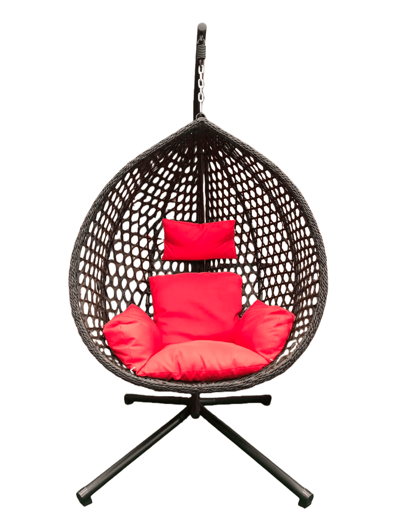 6210 Black Foldable Nest Egg Chair with Cushion - Image 3