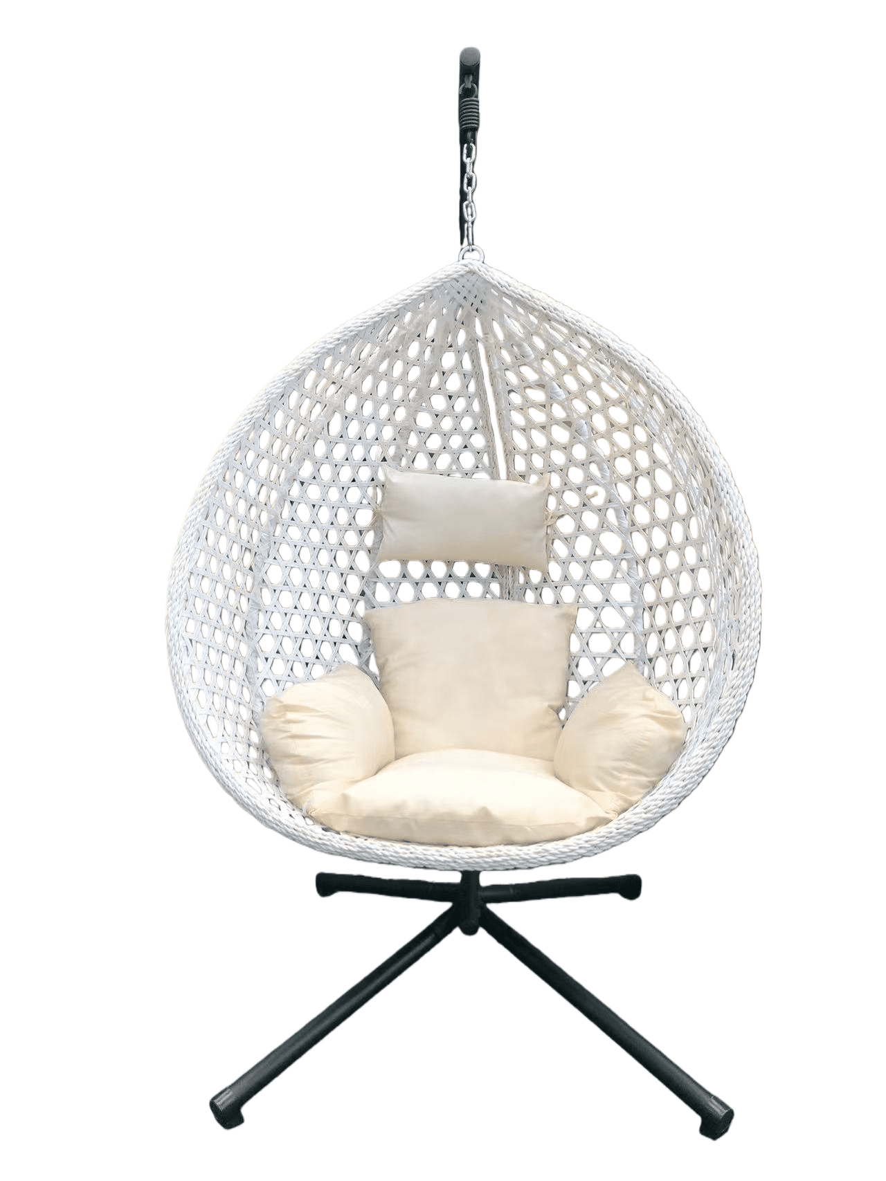 6210 White Foldable Nest Egg Chair with Cushion - Image 3