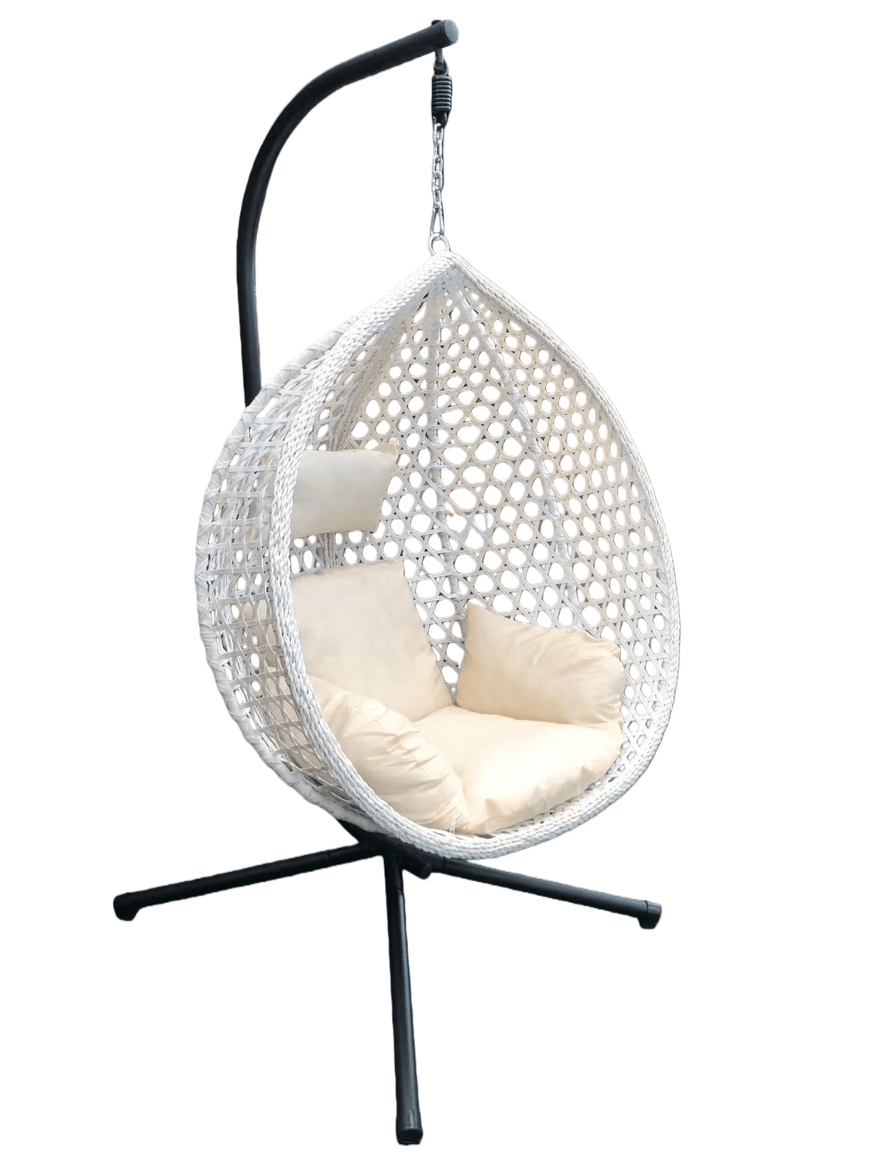 6210 White Foldable Nest Egg Chair with Cushion - Image 4