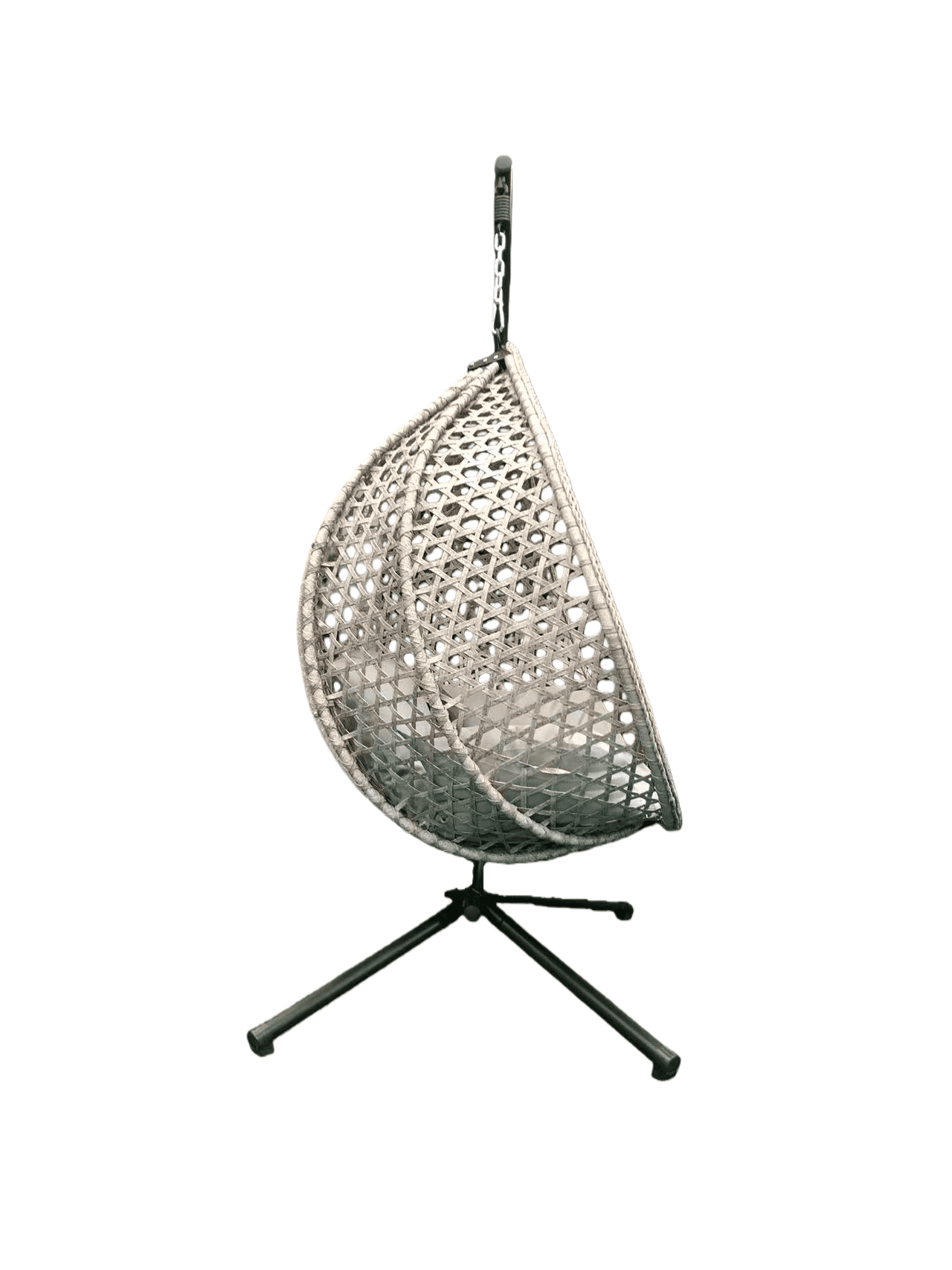 6210 Grey Foldable Nest Egg Chair with Cushion - Image 4