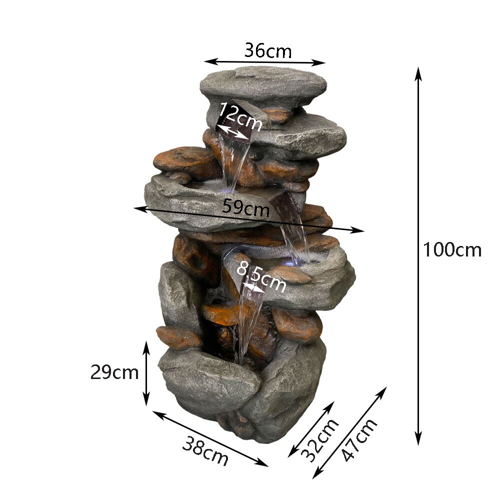 Rainforest Rock Water Feature Water Fountain DW08005 - Image 9