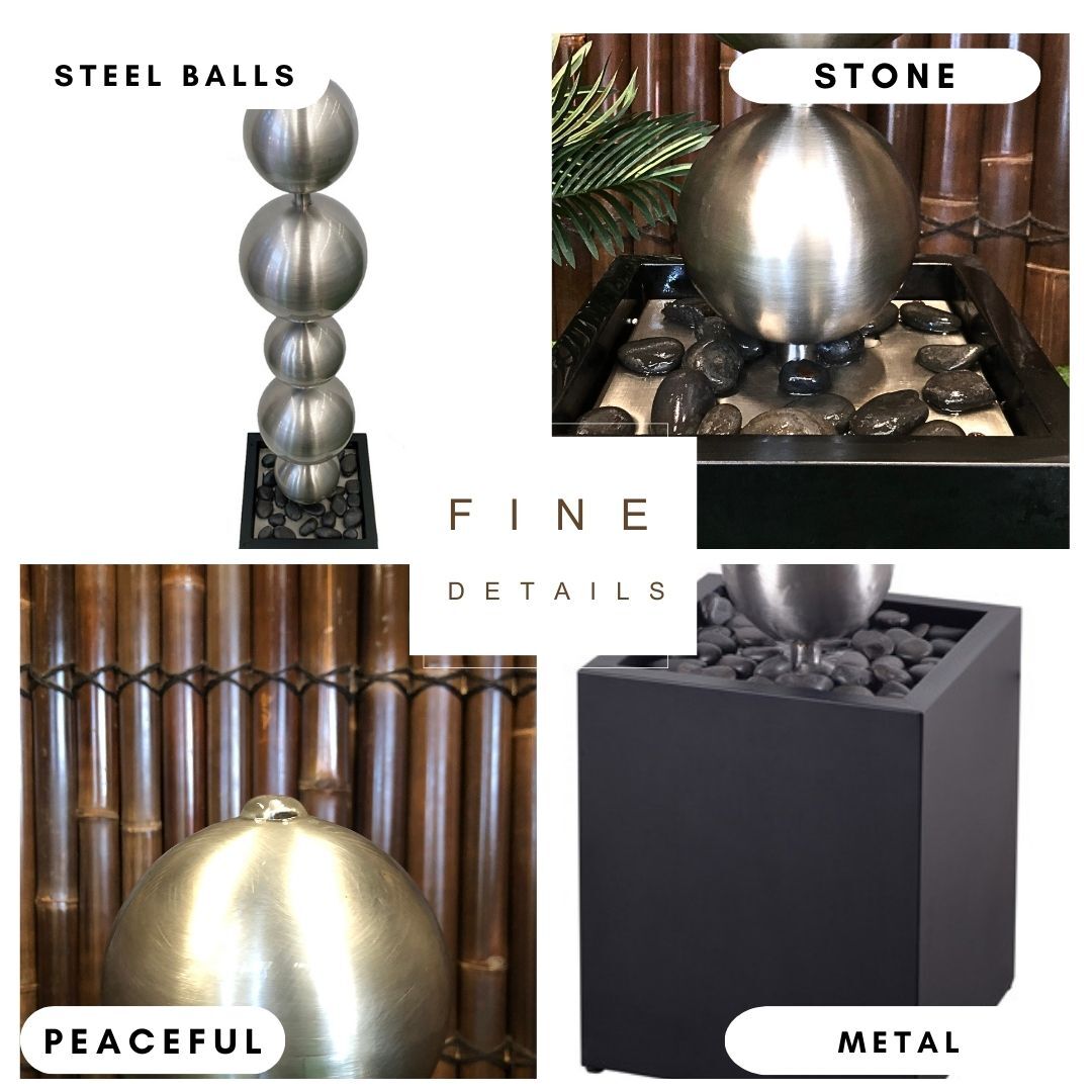 Short Stainless Steel Balls Water Feature Water Fountain MCLST357 - Image 4