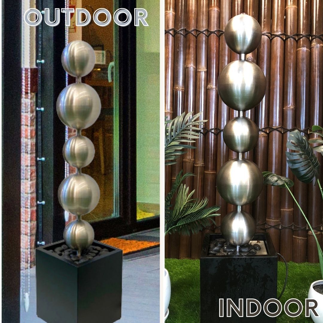 Short Stainless Steel Balls Water Feature Water Fountain MCLST357 - Image 3