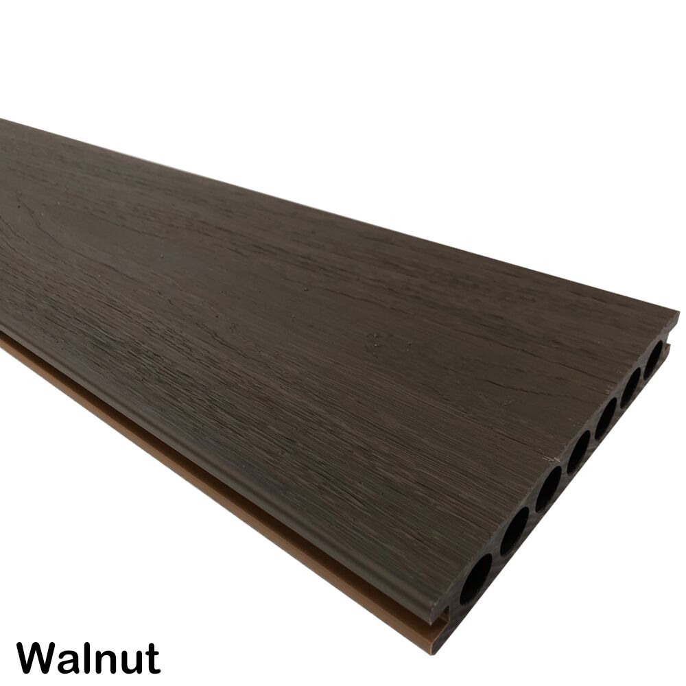 4.2m Composite Hollow Decking Double Side ( Teak / Walnut ) - Image 3