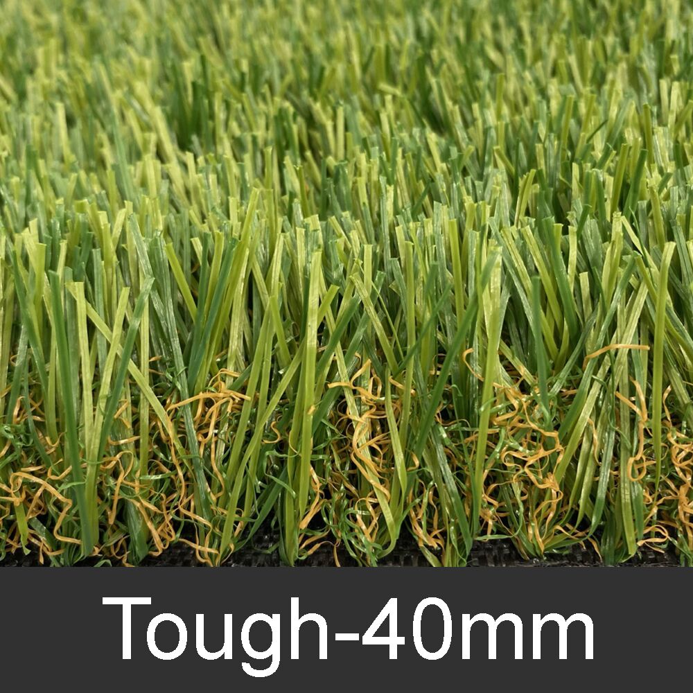 Tough 40mm 4 Tone Artificial Grass Synthetic Turf Lawn Carpet - Image 2