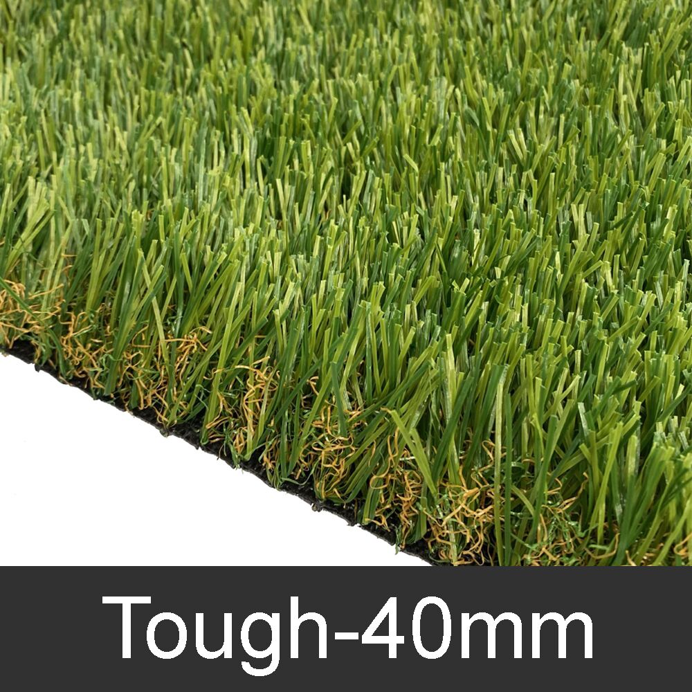 Tough 40mm 4 Tone Artificial Grass Synthetic Turf Lawn Carpet - Image 4