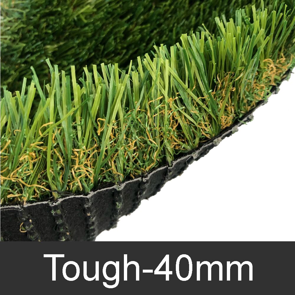 Tough 40mm 4 Tone Artificial Grass Synthetic Turf Lawn Carpet - Image 3