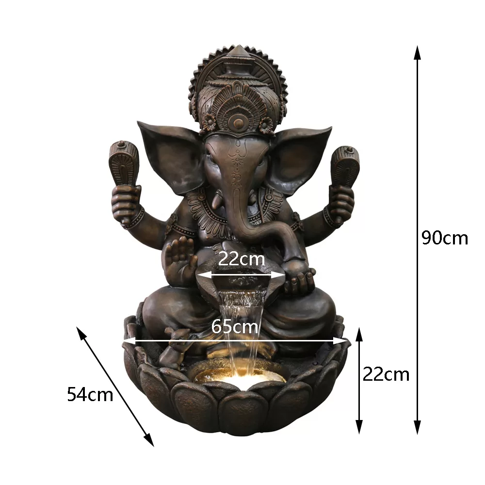 Ganesh Elephant God Ganesha Water Fountain Feature DW196042 - Image 8
