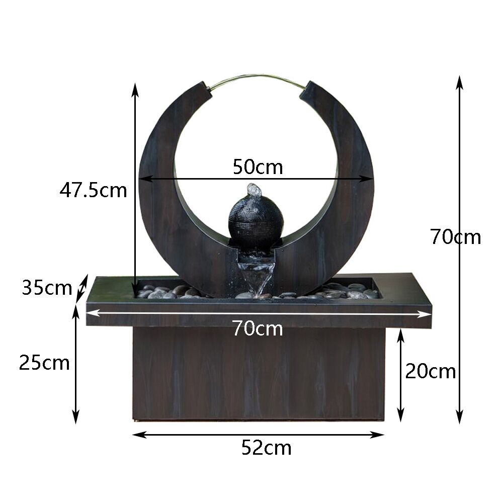 Crescent Moon Water Feature Water Fountain MCLST139 - Image 7