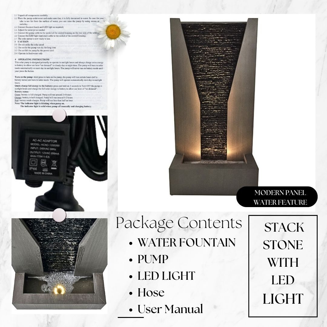 Modern Panel Water Feature Water Fountain MCLST326 - Image 6