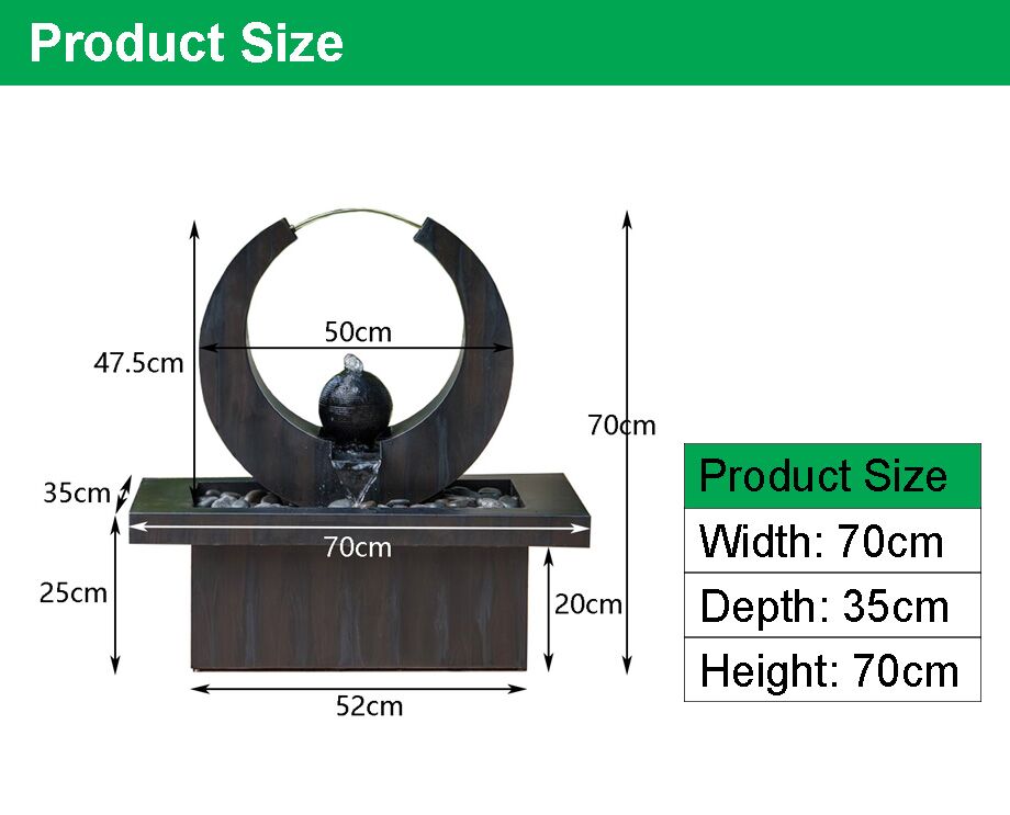 Crescent Moon Water Feature Water Fountain MCLST139 - Image 13