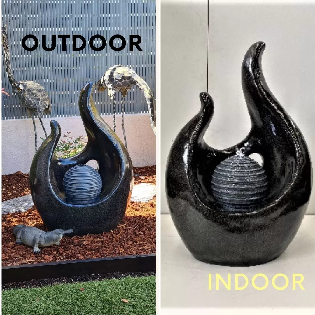 Solar Flaming Ball Water Feature Water Fountain L759B - Image 3