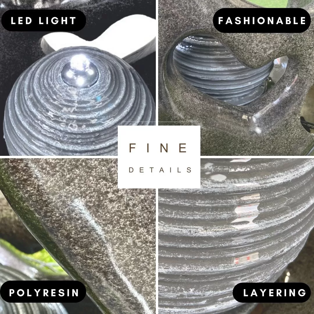 Solar Flaming Ball Water Feature Water Fountain L759B - Image 4