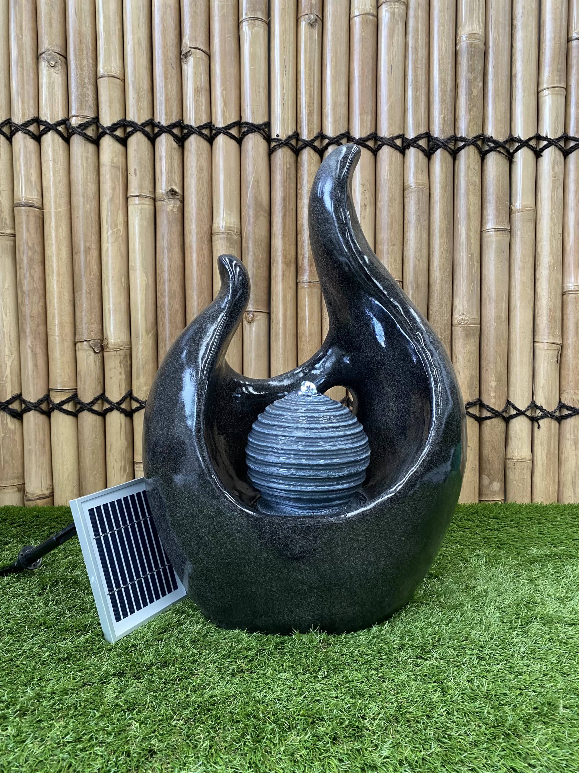 Solar Flaming Ball Water Feature Water Fountain L759B - Image 7