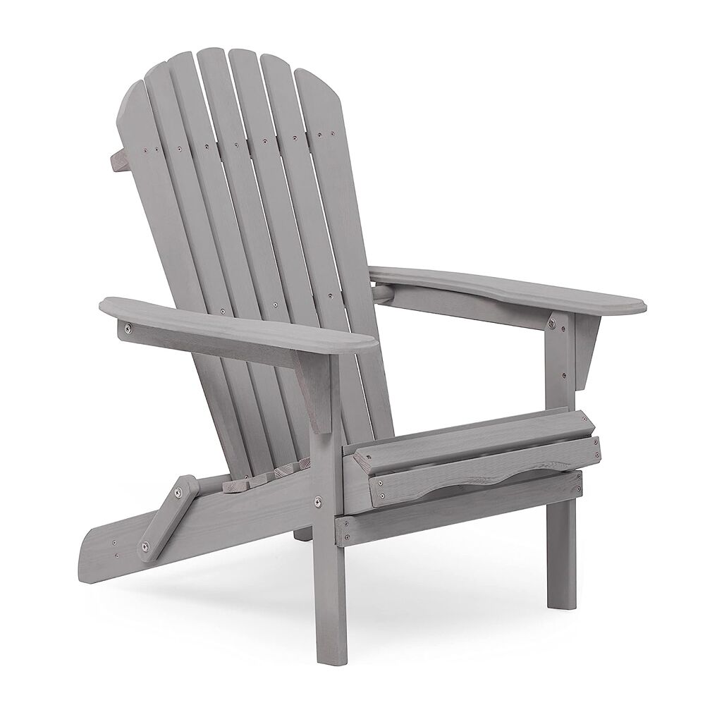 Adirondack Folding Chair Table Set - Grey - Image 2