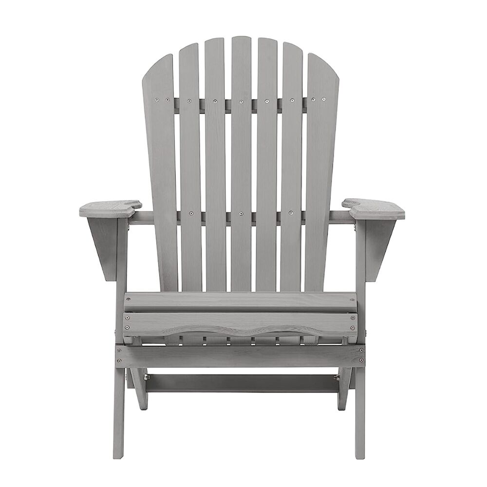 Adirondack Folding Chair Table Set - Grey - Image 3
