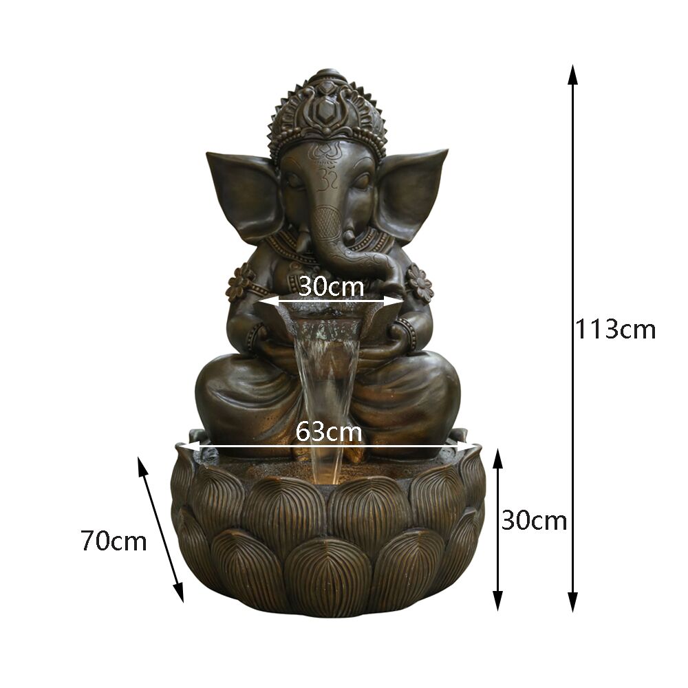 Large Ganesh Elephant God Water Feature Fountain DW208095 - Image 11