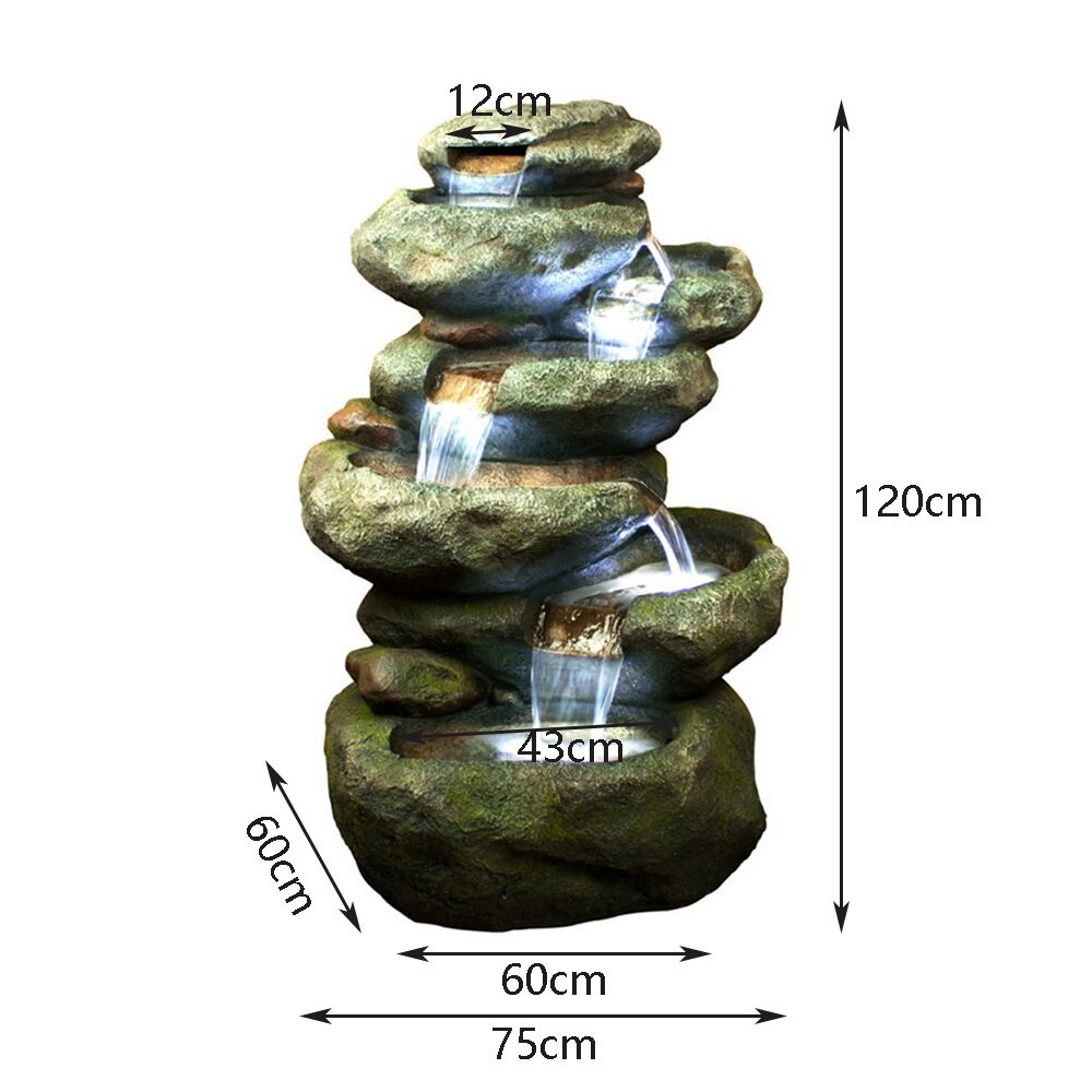 Cascade With Lights Water Feature