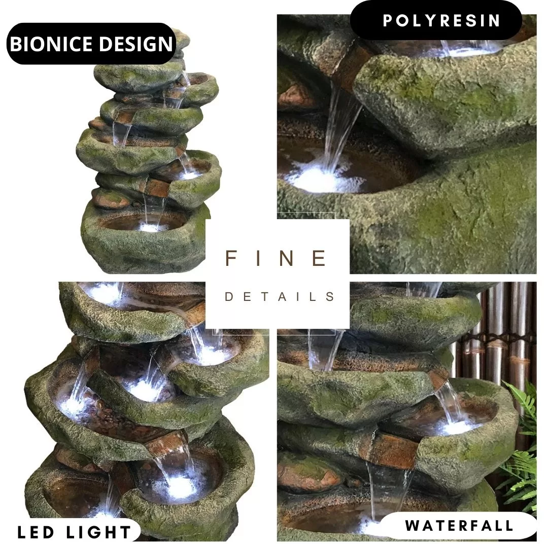 Cascade With Lights Water Feature Water Fountain DW22049 - Image 4