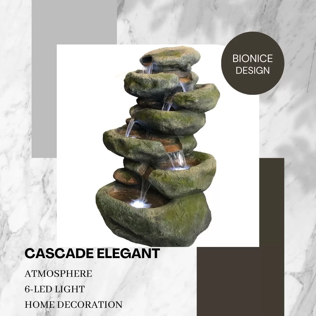 Cascade With Lights Water Feature Water Fountain DW22049 - Image 3