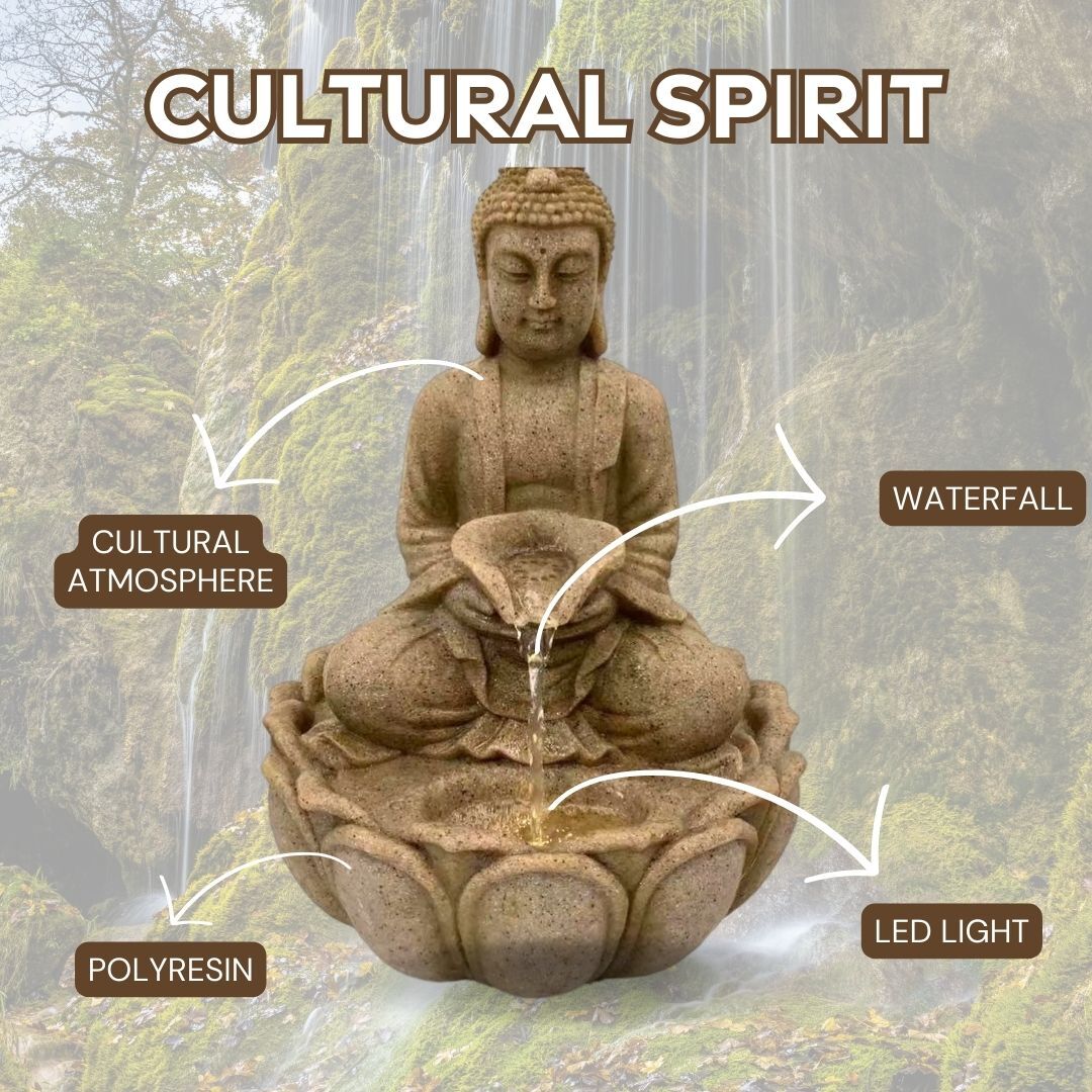 Table Top Buddha Water Feature Water Fountain DW47107-2 - Image 2