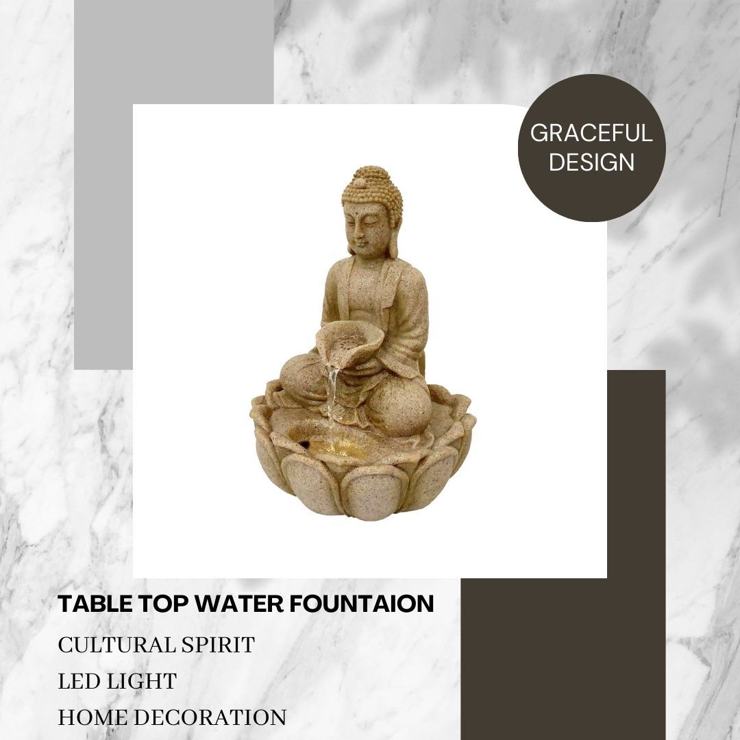 Table Top Buddha Water Feature Water Fountain DW47107-2 - Image 3