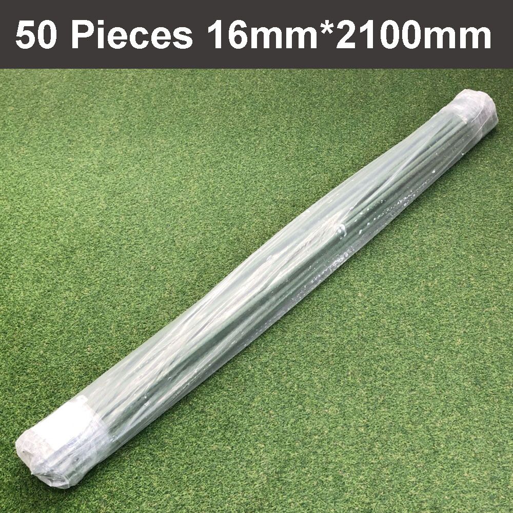 50pcs 2100mm x 16mm Green Garden Stakes PVC Coated Plant Supports Climbers - Image 3