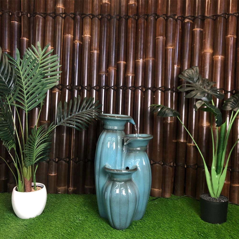 Triple Ceramic Vase Water Fountain Water Feature MZ12577BC - Image 2