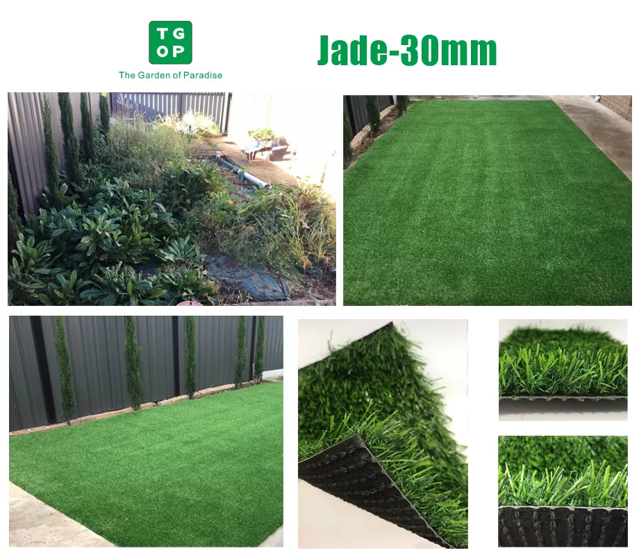 Jade 30mm 3 Tone Artificial Grass Synthetic Turf Lawn Carpet - Image 7