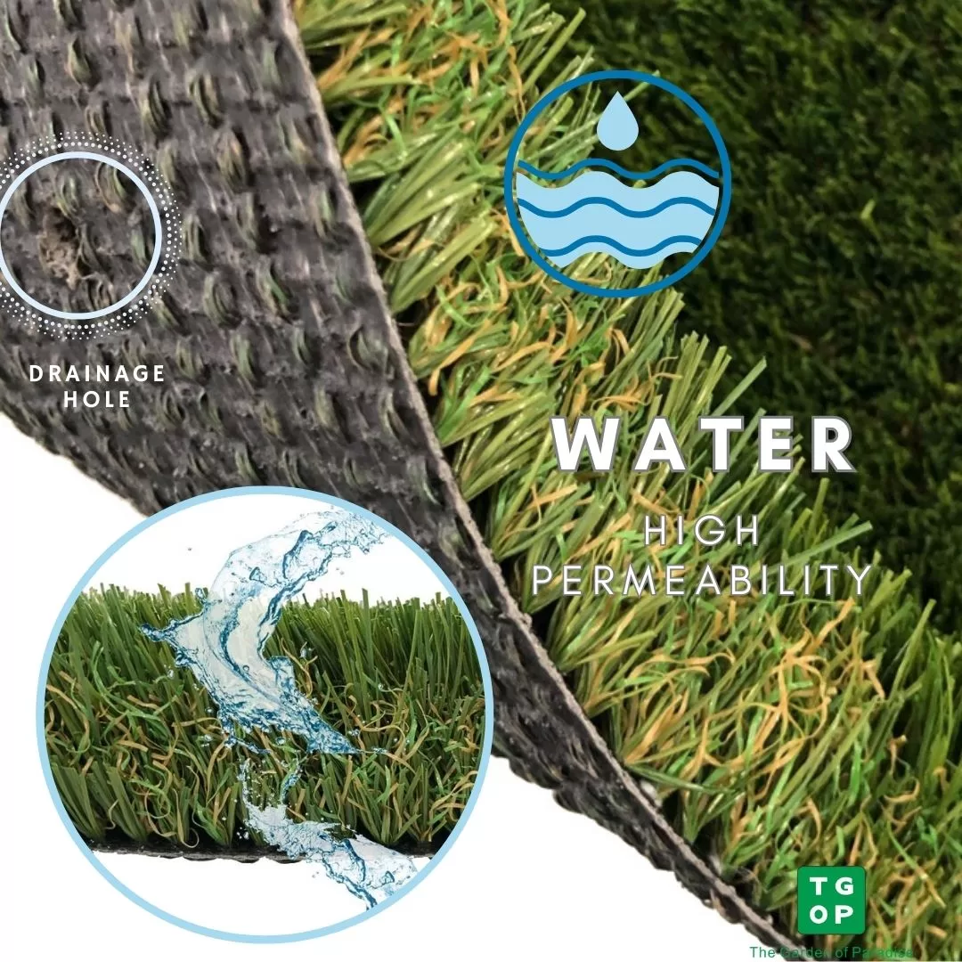Jade 30mm 3 Tone Artificial Grass Synthetic Turf Lawn Carpet - Image 9