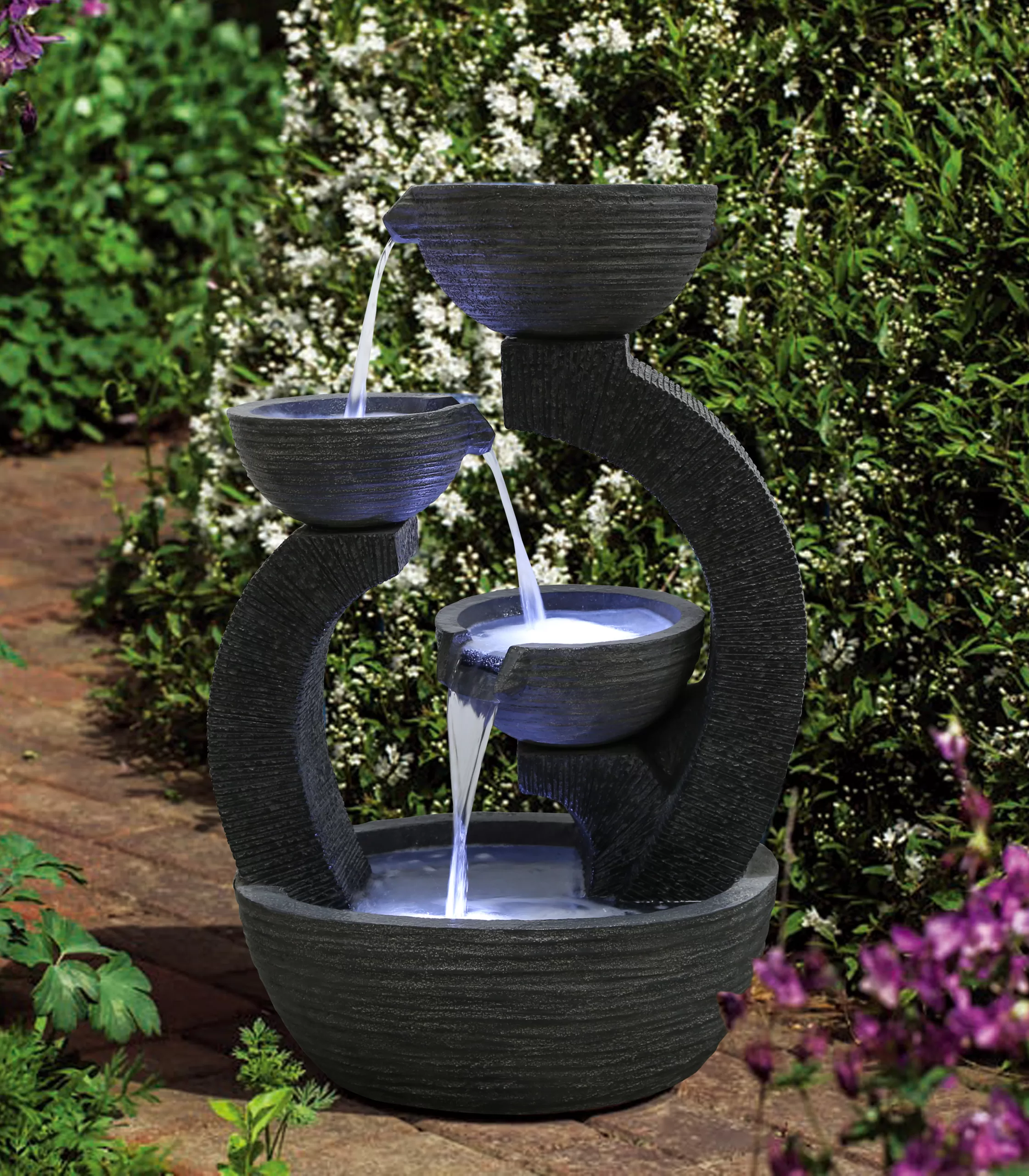 Triple Plates Water Feature Water Fountain DW197069 - Image 4