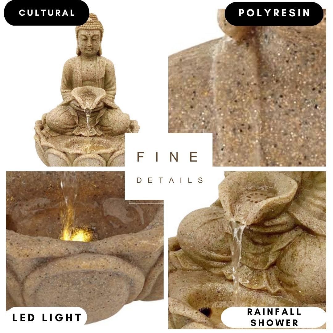 Table Top Buddha Water Feature Water Fountain DW47107-2 - Image 5
