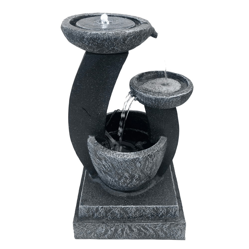 3 Tier Bowls Solar Water Feature Water Fountain in Grey F913B2 - Image 6