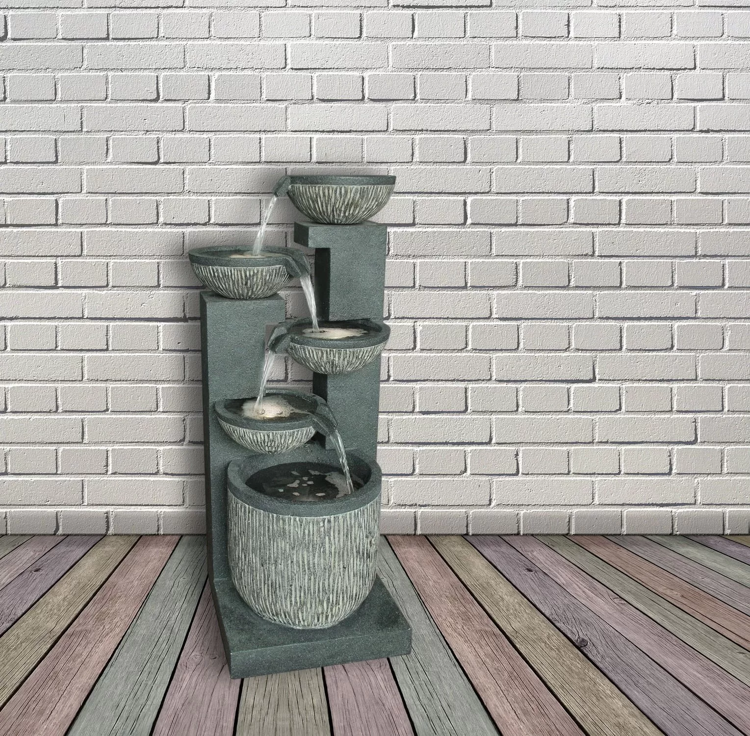Multi Plates Water Feature Fountain MZ13965GA - Image 7