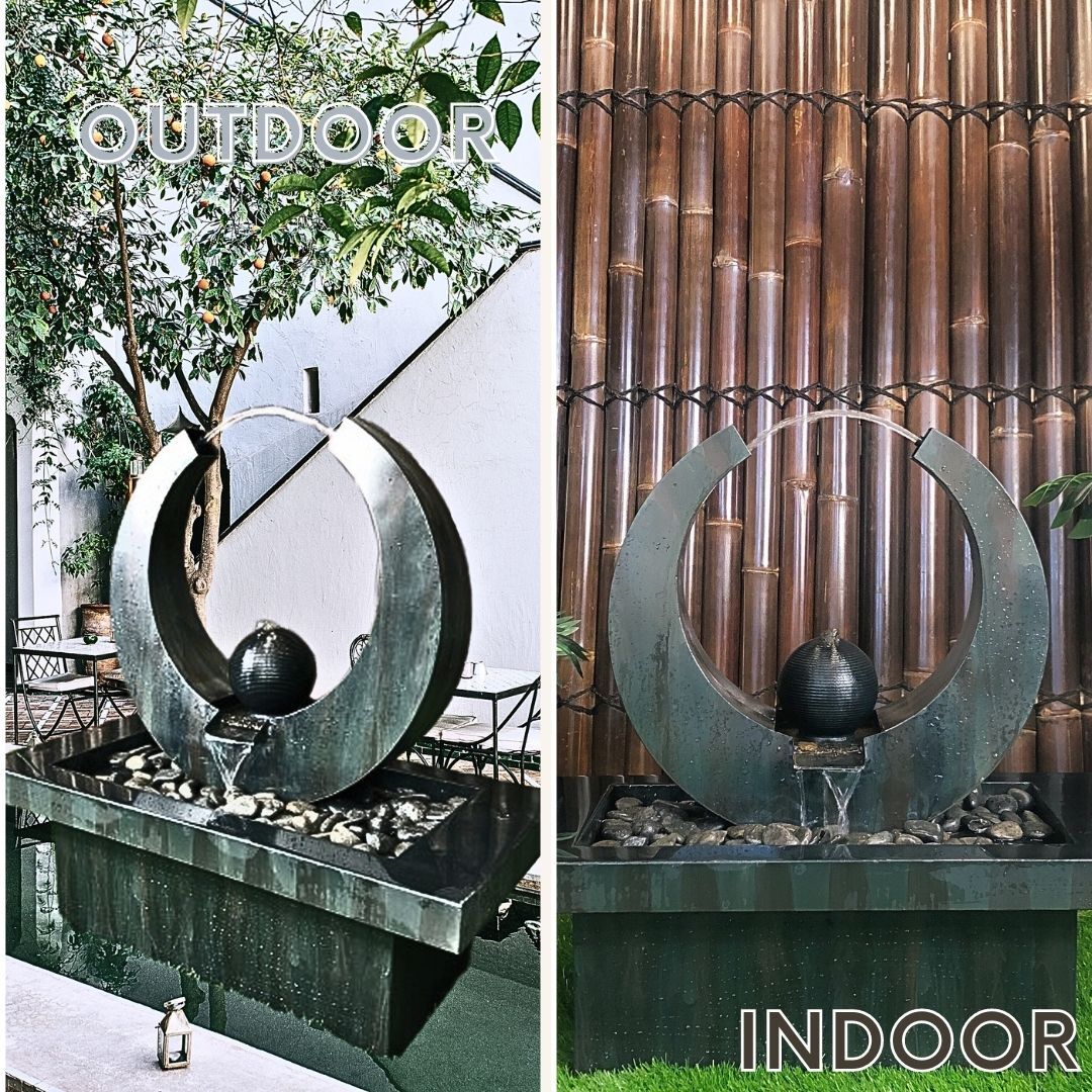 Crescent Moon Water Feature Water Fountain MCLST139 - Image 3