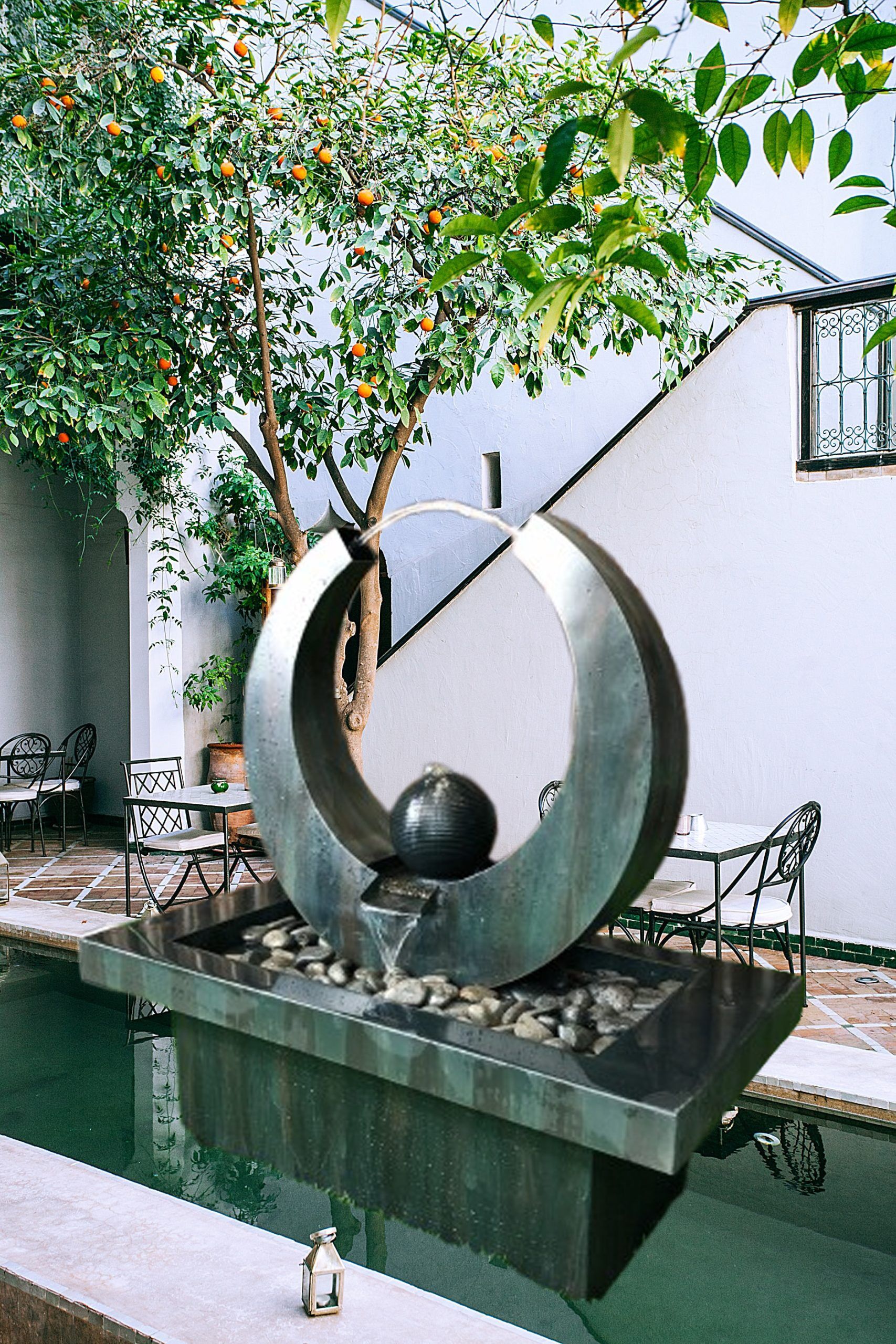 Crescent Moon Water Feature Water Fountain MCLST139 - Image 11