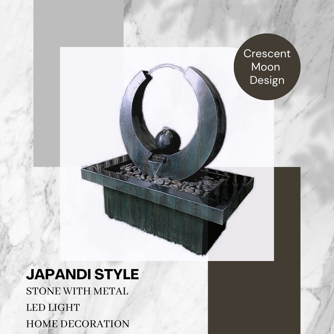 Crescent Moon Water Feature Water Fountain MCLST139 - Image 6