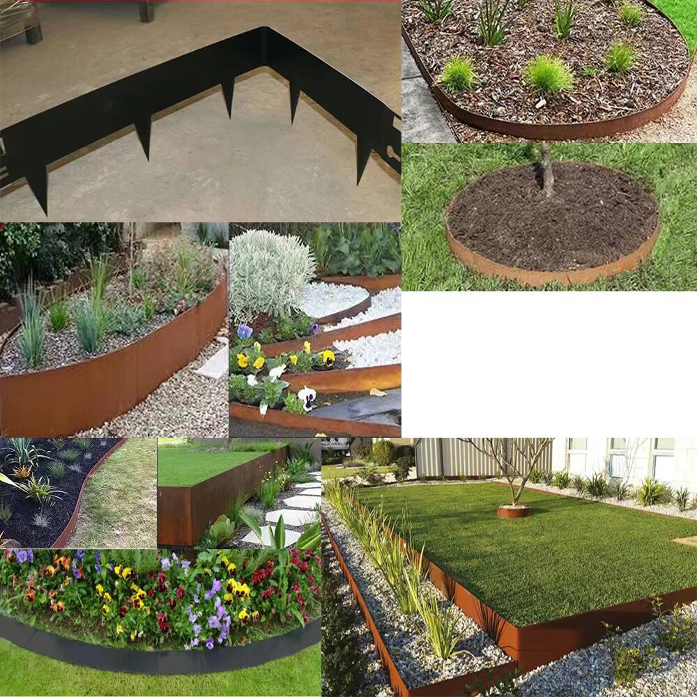 Garden Edging Corten Steel 3M Long 10CM Tall With 8CM Teeth (2mm thick) - Image 2