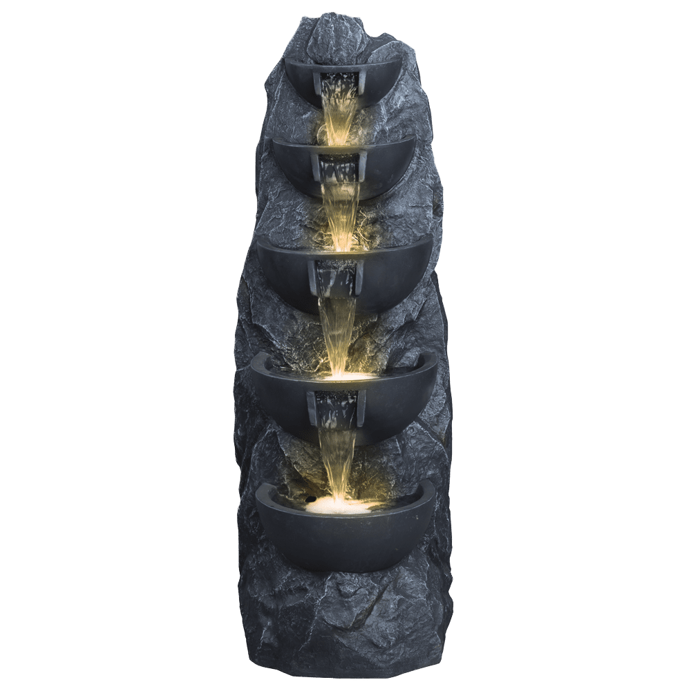 DW258007 Raven Rock 5 Tier Rock Bowl Cascade Water Feature