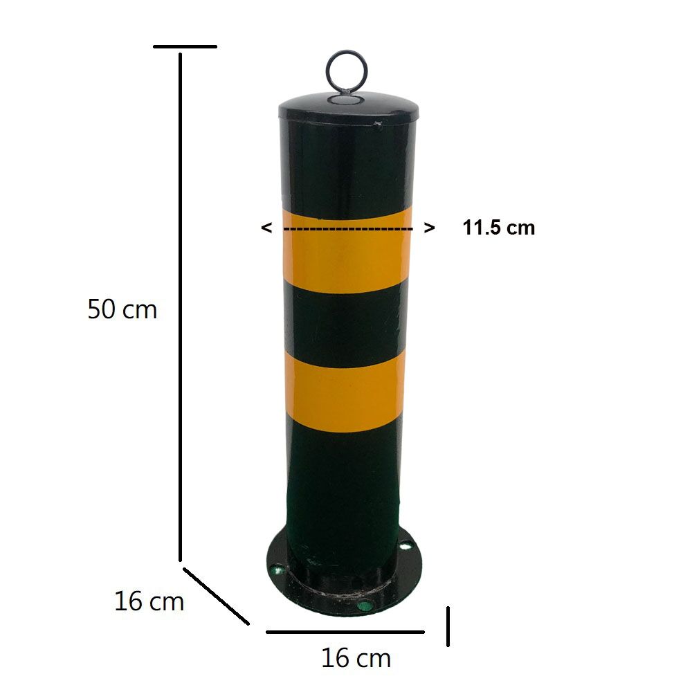 Bollard Surface Mount 50cm High * 11.4cm Thick for Garage Car Parks Warehouses - Image 4