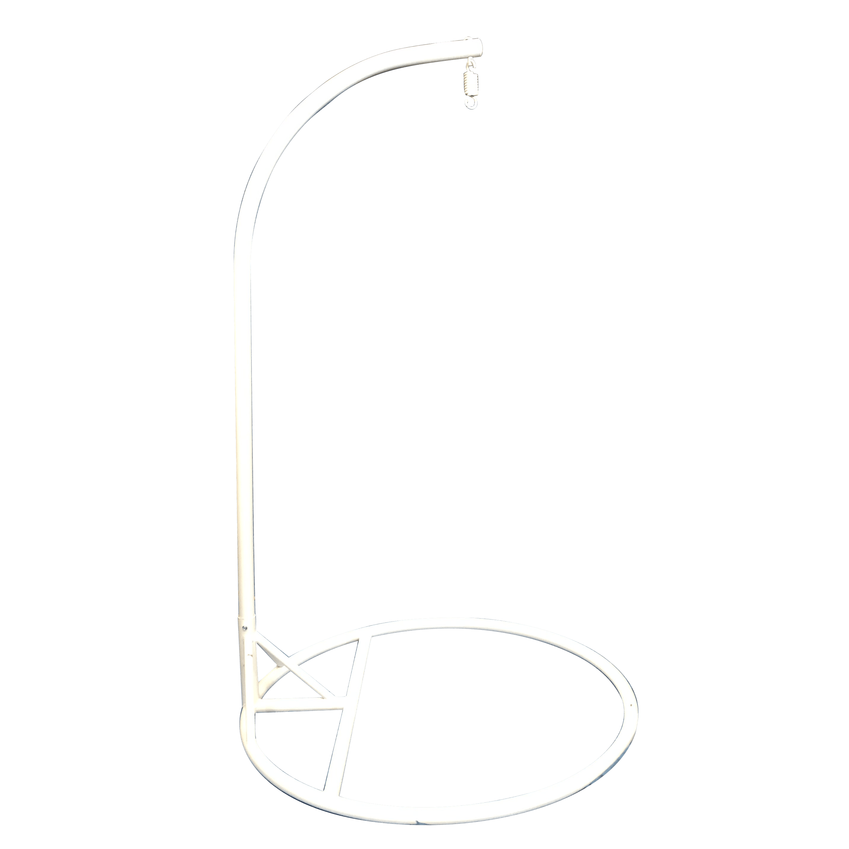 Double Nest Shape Egg Swing Chair White Basket with Cushion 8409 - Image 5