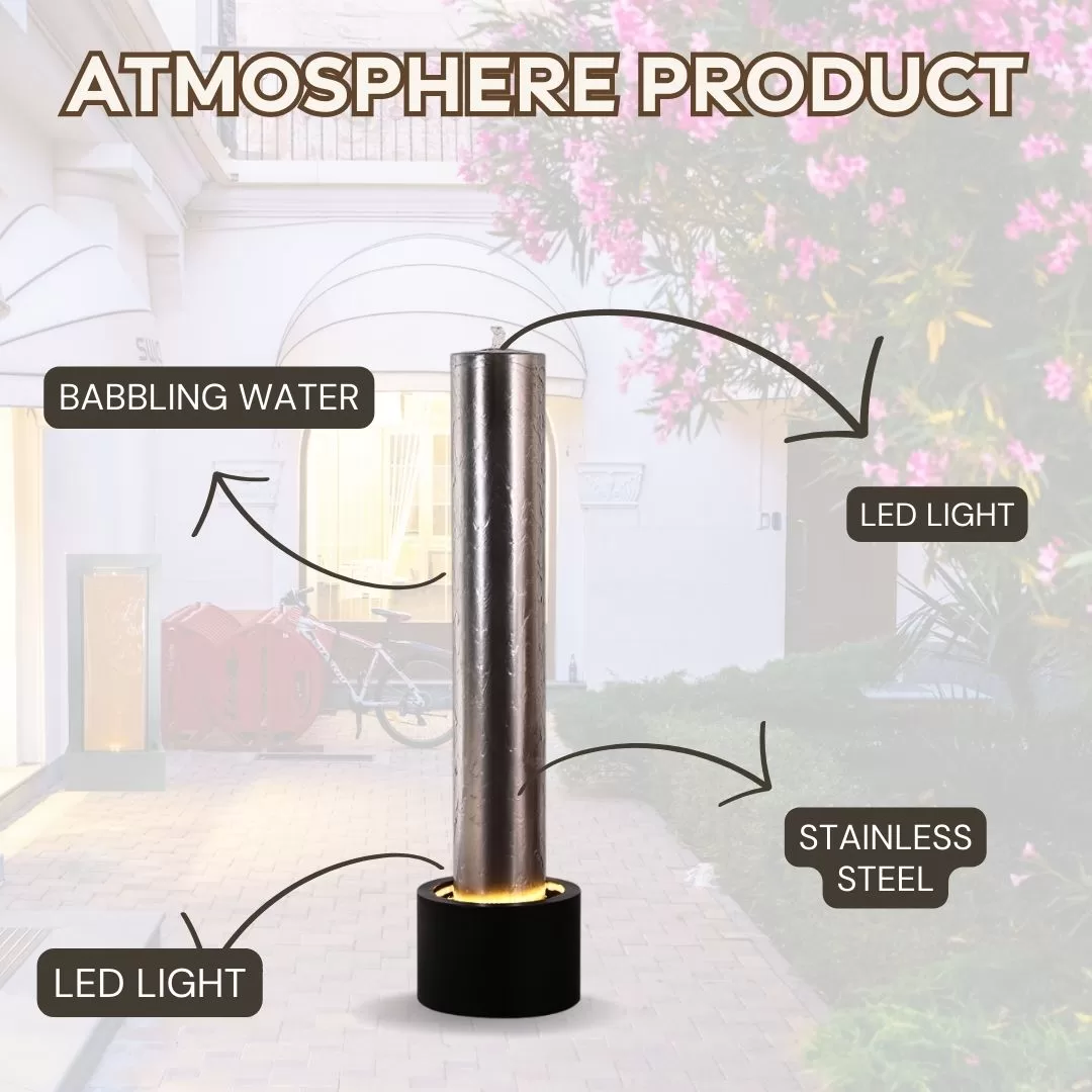 Stainless Steel Pillar Water Fountain Water Feature MCLST520 - Image 2