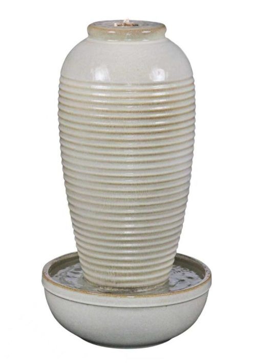 Ripple Ribbed Urn Fountain Water Feature Water Fountain MZ16410BA - Image 3