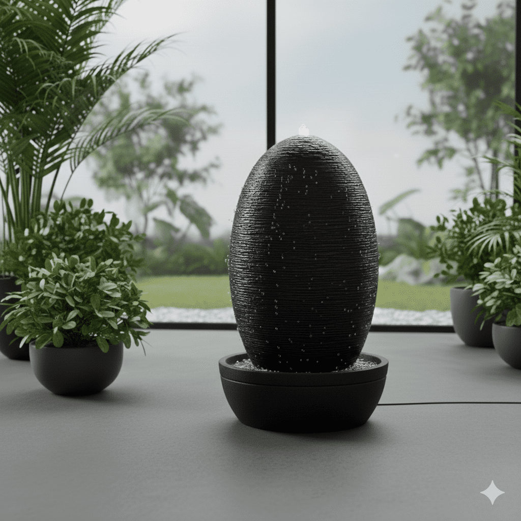 DW247090 Obsidian Egg Water Feature Fountain - Image 4