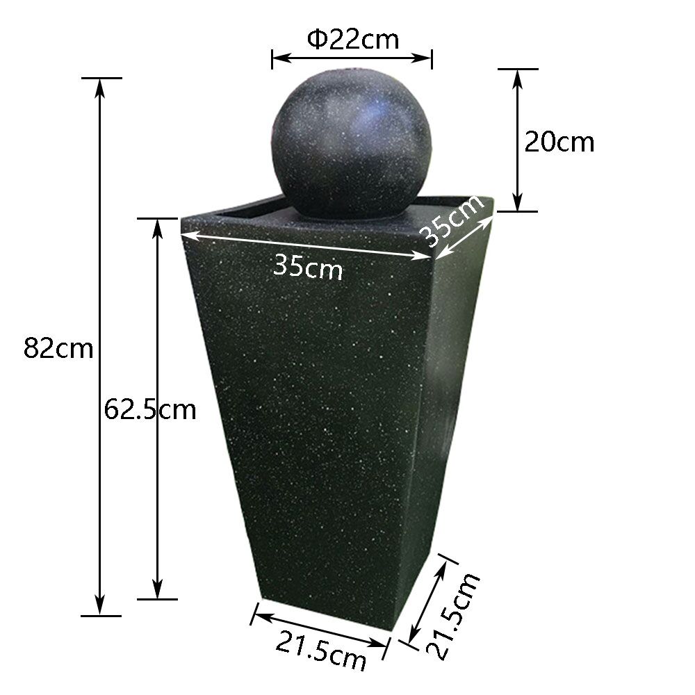 Ball and column Solar Fountain