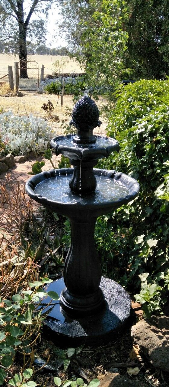 Bird Bath 3 Tier Solar Water Feature Black F921B1 - Image 9