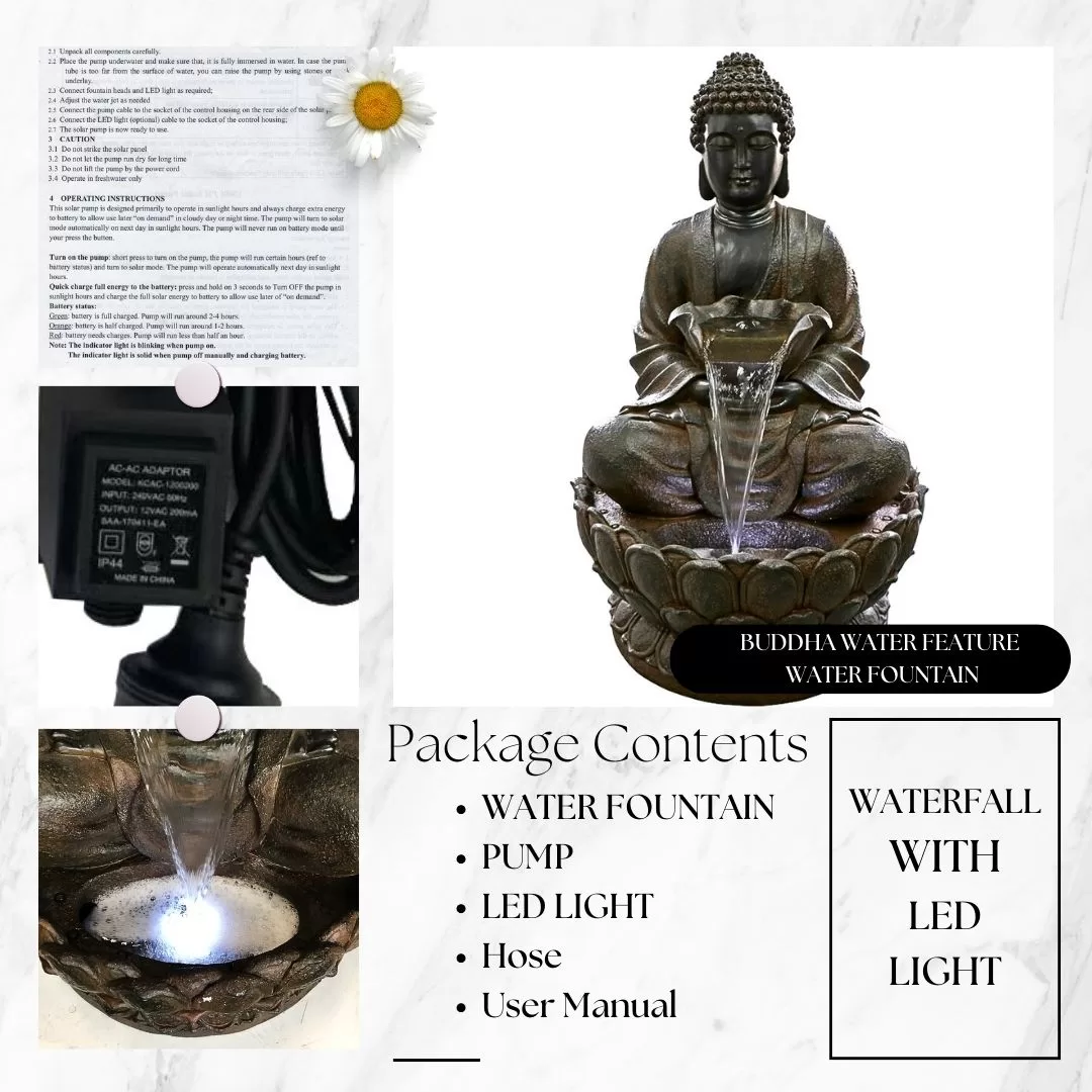 Buddha Water Feature Fountain DW184001 - Image 7