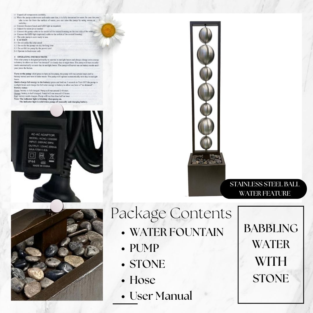 Stainless Steel Ball Water Feature Water Fountain MCLST323 - Image 6