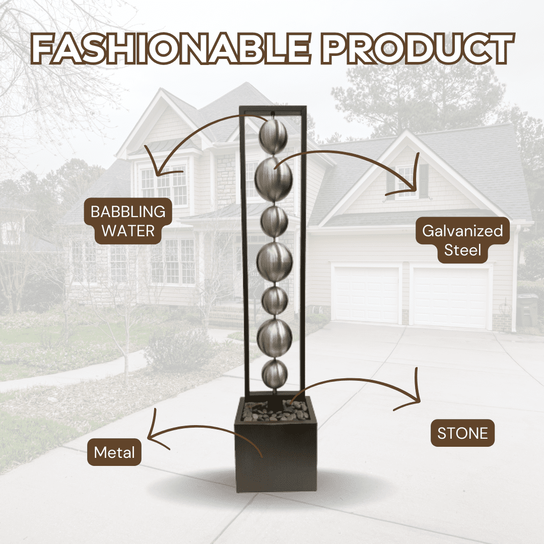 Stainless Steel Ball Water Feature Water Fountain MCLST323 - Image 2