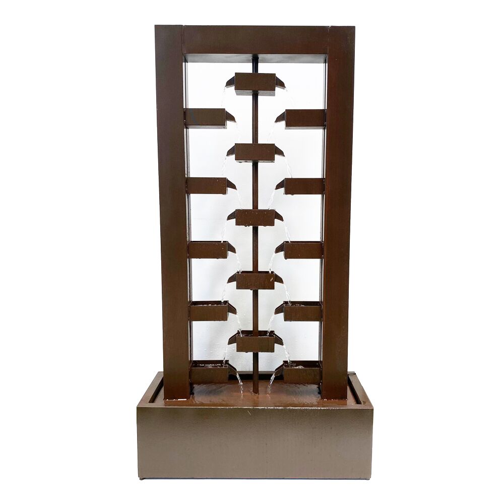 LED Modern Cascade Rusty Water Feature Water Fountain MCLST385 - Image 8